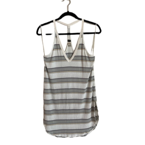 We the Free Free People Loui Striped Tank Tunic In White and Blue Size Small - Picture 3 of 3